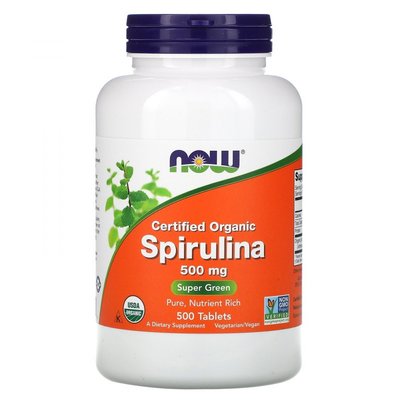 Спирулина 500 мг Spirulina 500 таблеток Now Foods 13269 фото